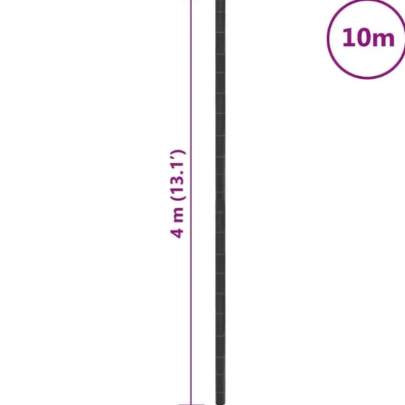 vidaXL ukrudtsdug 4x10 m PP sort