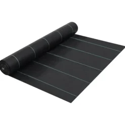 vidaXL ukrudtsdug 2x100 m PP sort - Ukrudtsduge