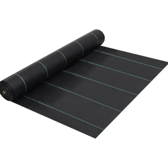 vidaXL ukrudtsdug 2x100 m PP sort - Ukrudtsduge