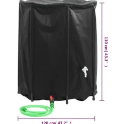 vidaXL vandtank med hane sammenfoldelig 1250 l PVC - Vandingsartikler
