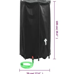 vidaXL vandtank med hane sammenfoldelig 380 l PVC - Vandingsartikler