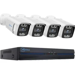 Videoovervågningskamera, 4K opløsning, farvenatvision, , 3T（户外运动）, 4 Camera 5MP