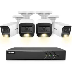 Videoovervågningssystem, 8CH, 5MP opløsning, 30m kabel længde,4T, 8CH DVR 4Pcs Kits
