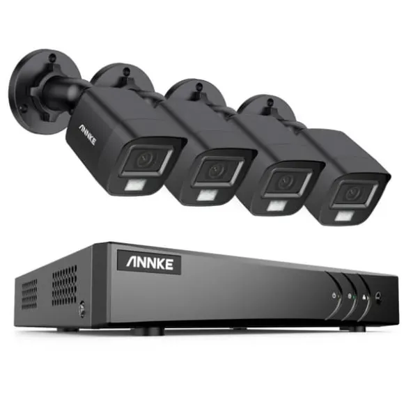 Videoovervågningssystem, 8CH, 5MP opløsning, 30m kabel længde,8CH DVR 4Pcs Kits-a, 4T