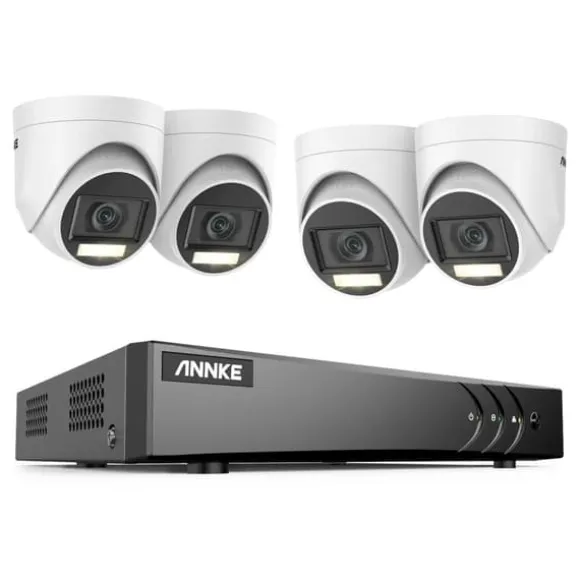 Videoovervågningssystem, 8CH, 5MP opløsning, 30m kabel længde,4T, 8CH DVR 4Pcs Kits-b