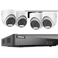 Videoovervågningssystem, 8CH, 5MP opløsning, 30m kabel længde,2T, 8CH DVR 4Pcs Kits