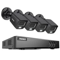 Videoovervågningssystem, 8CH, 5MP opløsning, 30m kabel længde,2T, 8CH DVR 4Pcs Kits-b