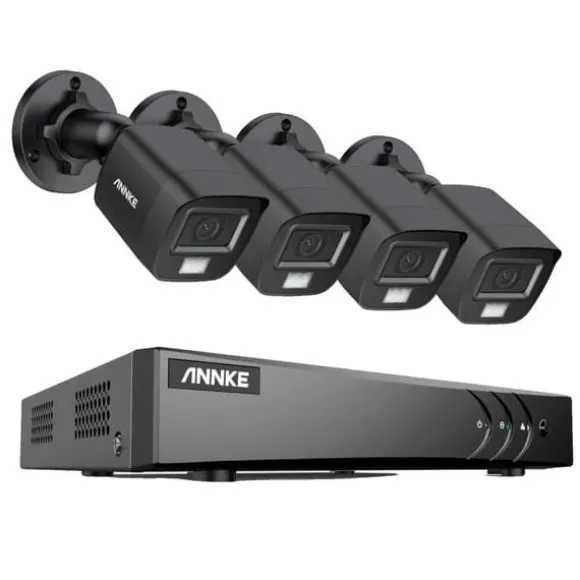 Videoovervågningssystem, 8CH, 5MP opløsning, 30m kabel længde,2T, 8CH DVR 4Pcs Kits-b