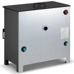 Viking Choice B MAX E Moderne Fritstående Træbrændeovn med Vandjakke - 26 kW - Centralvarmetilslutning