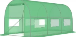 Viking Choice 250x200cm Hobby Drivhus til Begyndere - Nem Opsætning, UV-bestandig, 6 Vinduer
