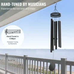 Vindklokker 1473 mm i aluminium, dyb tone, til udendørs brug, holdbare og dekorative, perfekt til mindesmærker.