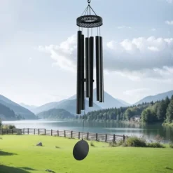 Vindklokker 1473 mm i aluminium, dyb tone, til udendørs brug, holdbare og dekorative, perfekt til mindesmærker.