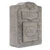 Vintage postkasse - Vægmonteret postkasse - Hegn-/Vægmontering - Præget metal - Udendørs - Med låg - Mål 26×9,5×34 cm - Grå