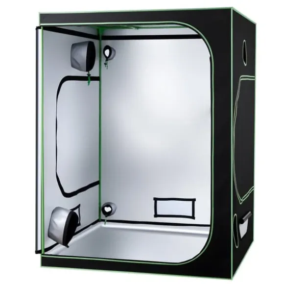 Væksttelt sæt - Indendørs plantetelt - 150 x 150 x 200 cm - Fuldspektrum LED vækstlys - Ventilationssystem - 600D højreflekterende Mylar