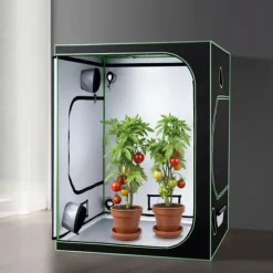 Væksttelt sæt - Indendørs plantetelt - 150 x 150 x 200 cm - Fuldspektrum LED vækstlys - Ventilationssystem - 600D højreflekterende Mylar