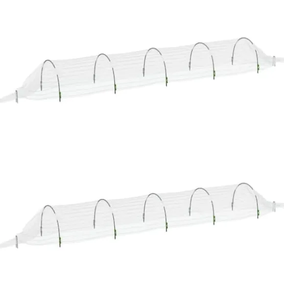 Væksttunneller 2 stk. til hurtig spiring - Glasfiber & PP | Størrelse: 1,5x5 m