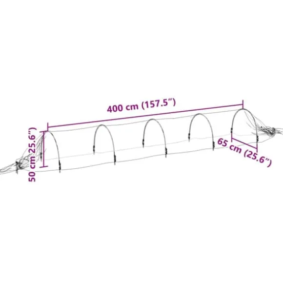 Væksttunneller 2 stk. til hurtig spiring - Glasfiber & PP | Størrelse: 1,5x5 m