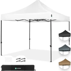 VONROC Easy-Up Party Telt - 3x3 m | Hvid