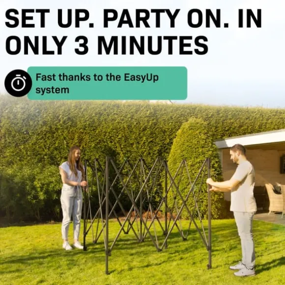 VONROC Easy-Up Party Telt - 3x3 m | Hvid