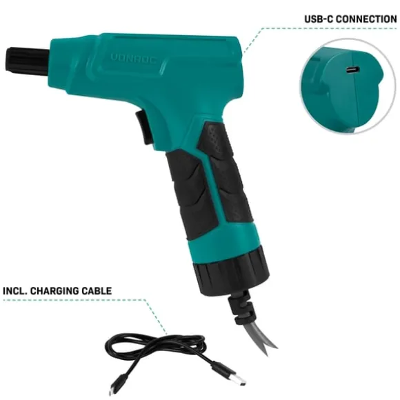 VONROC Elektrisk Tryksprøjte 10L – 4V | Sprøjt uden at pumpe | Genopladelig 4V batteri | Inkl. kort & lang sprøjtelanse + USB-C kabel