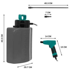 VONROC Elektrisk Tryksprøjte 10L – 4V | Sprøjt uden at pumpe | Genopladelig 4V batteri | Inkl. kort & lang sprøjtelanse + USB-C kabel