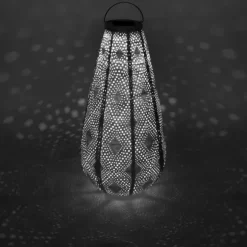 VONROC Havelampe - Solar - Solcelle | Luna Drop | 400x200mm | LED | Ice