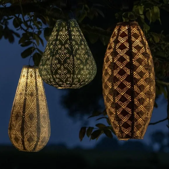 VONROC Havelampe - Solar - Solcelle | Luna Drop | 400x200mm | LED | Ice