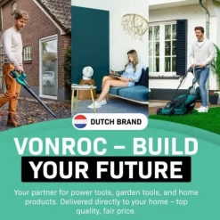 VONROC Højtryksrenser - 2200W | 170 bar – Integreret vaskemiddeltank, terrasserenser, og 8m slange – Perfekt til rengøring af bil, terrasse og facade | CDON