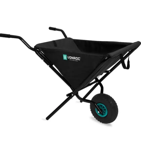 VONROC Trillebør - 50 liter | Sammenklappelig | 30 kg / 50L Kapacitet – Letvægt – Pladsbesparende