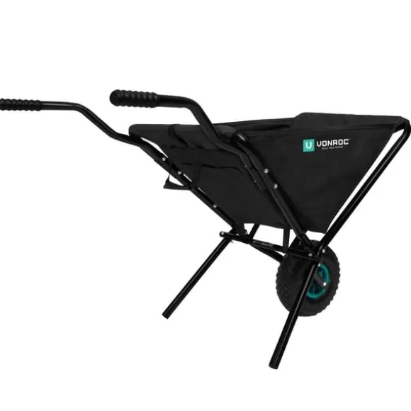 VONROC Trillebør - 50 liter | Sammenklappelig | 30 kg / 50L Kapacitet – Letvægt – Pladsbesparende