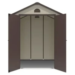 Værktøjsskur, 192.5x191x227 cm, Beige Brun