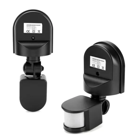 110V-240V justerbar PIR kropsbevægelse infrarød sensor detektor lyspære afbryder (sort)