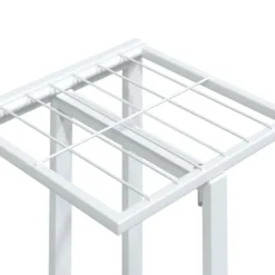 Växtställ på hjul - 4 hyllor för växter och dekoration | Färg: Vit | Storlek: 44x23x80 cm