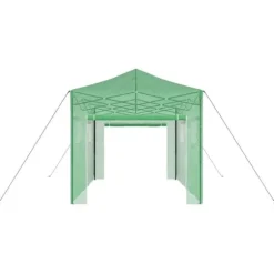 Walk-in drivhus med stålramme - Industrielt design | Størrelse: 280x410x315 cm | Farve: Grøn