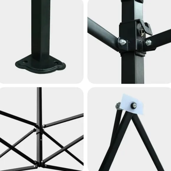 Walk-in drivhus med stålramme - Industrielt design | Størrelse: 280x410x315 cm | Farve: Grøn