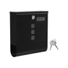 Wall Letterbox - Letterbox - Med avisboks og navneskilt - med lås - sort