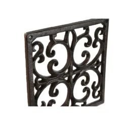 Wall Support for Hanging Flower Pots Home ESPRIT Dark brown Iron 18 x 17,5 x 18 cm