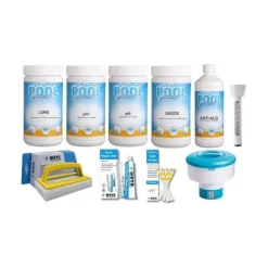WAYS - Poolvedligeholdelse - Pakke stor Deluxe & filterpumpe 5678 L/h & 12 filtre Type III