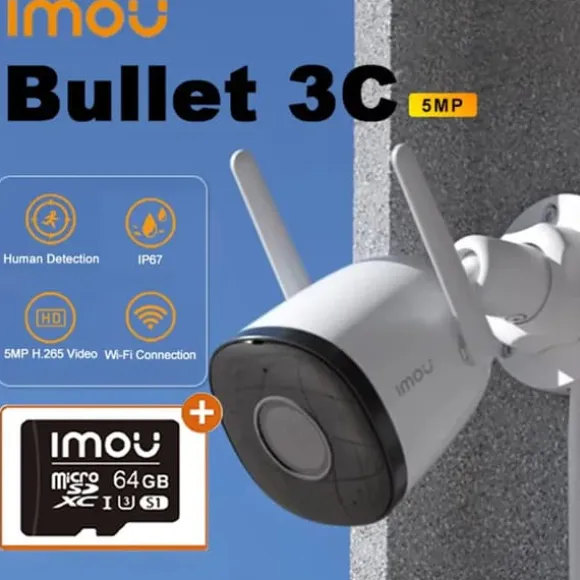 Wifi IP Kamera, 5MP, 8x Digital Zoom, Menneskeopdagelse,3.6MM-64g, EU stik, 3.6mm