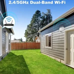 WiFi Sikkerhedskamera, 4MP Opløsning, Dual Band 2.4/5GHz, Digital Zoom 4X, PoE og DC Strømforsyning, Menneske- og Køretøjsdetektion