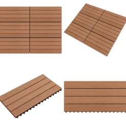 WPC-fliser 60 x 30 cm 6 stk. 1 m² brun - Terrasseflise - Terrassefliser - Home & Living