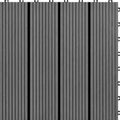 WPC-fliser 30 x 30 cm 11 stk. 1 m2 grå - Terrasseflise - Terrassefliser - Home & Living