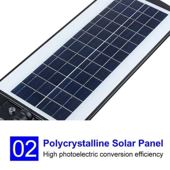 60W/120W/180W (60/120/180LED) 6500K Solpanel Gadelys IP66 Vandtæt +4 tilstande + Fjernbetjening,Udendørs Havegadevæglampe Sikkerhedsbelysning