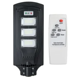 60W/120W/180W (60/120/180LED) 6500K Solpanel Gadelys IP66 Vandtæt +4 tilstande + Fjernbetjening,Udendørs Havegadevæglampe Sikkerhedsbelysning