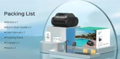 WYBOT C1 Batteridrevet robotpoolrenser - 150 min. driftstid - 2642GPH sugning - Bluetooth/app-styring - til pools op til 150 m²