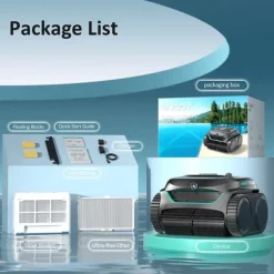 WYBOT C2 Vision Robotic Pool Cleaner - Smart Vision Navigation - 180 min driftstid - 8 rengøringstilstande - Til pools op til 180㎡