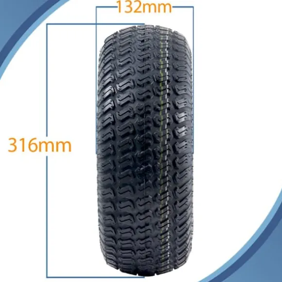 13x5.00-6 Dæk og fælge til græsplæneklipper Wanda P332, 20 mm 6304 lejer (sæt med 2)