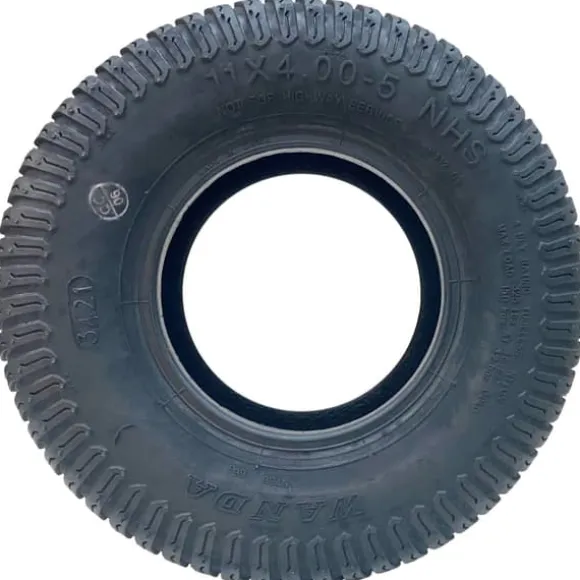 11x4.00-5 Dæk og slange til plæneklippergræs 4-lags Wanda P332-mønster 150 kg (sæt med 2)