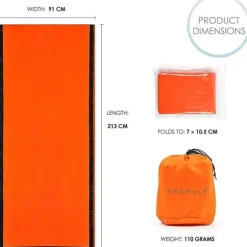 4x Emergency Termal Waterproof Sovepose til udendørs brug