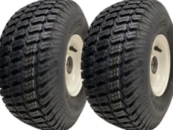 15x6.00-6 Grass Plæneklipperhjul Dæk monteret på fælge 20 mm lejer (sæt med 2)
